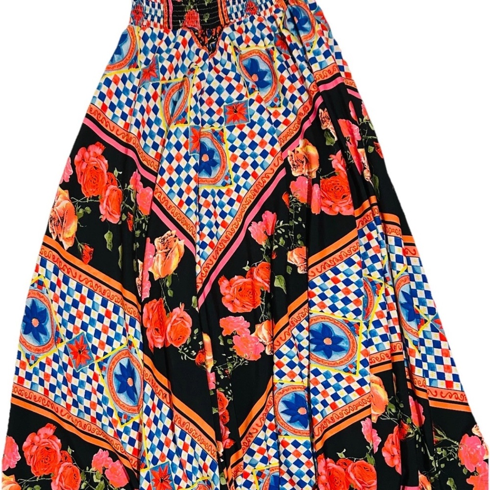 NEW Antica Sartoria Giacomo Cinque Colorful Floral Wide Leg Flowy Bohemian Pants